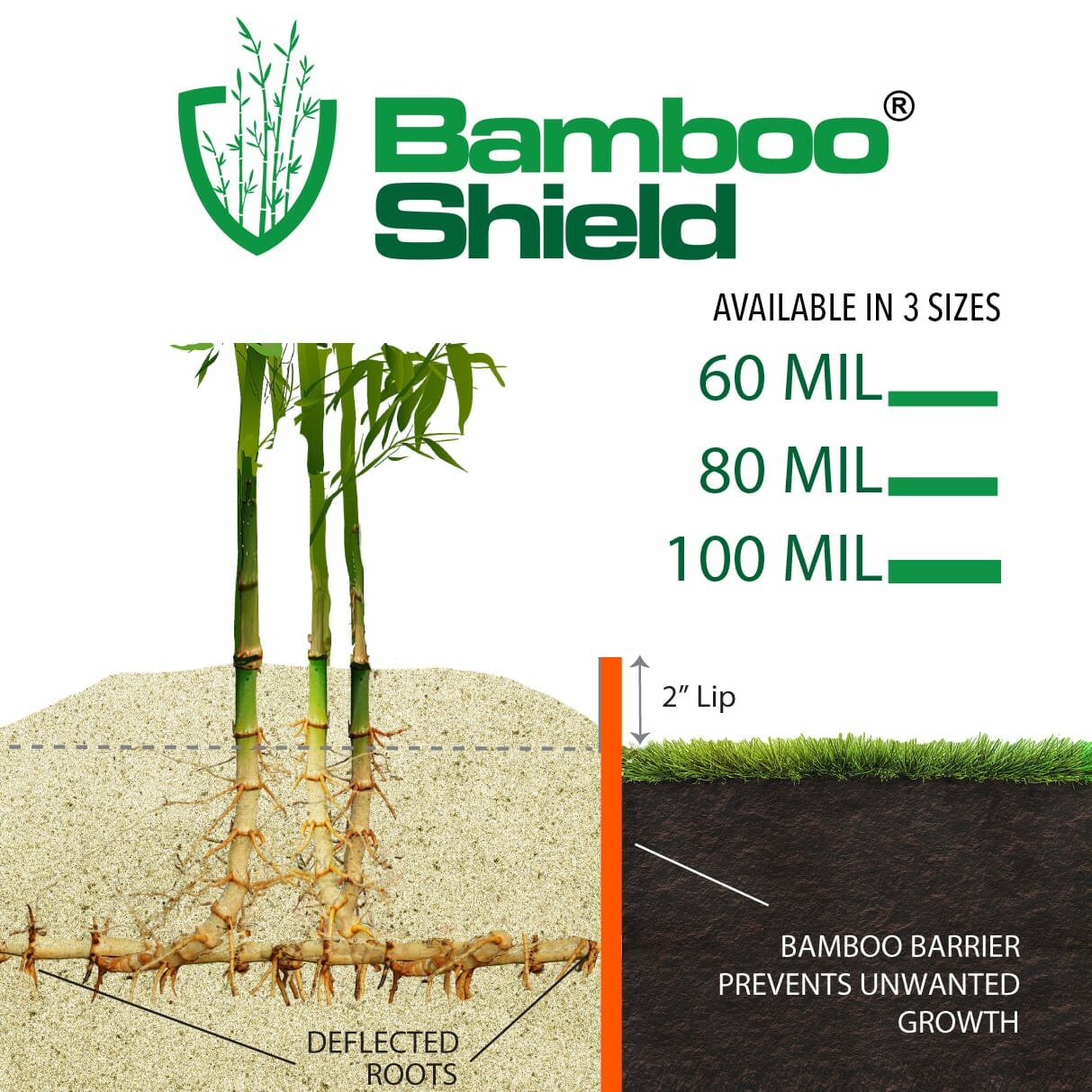 Bamboo Shield - 80 mil thick by 30in depth