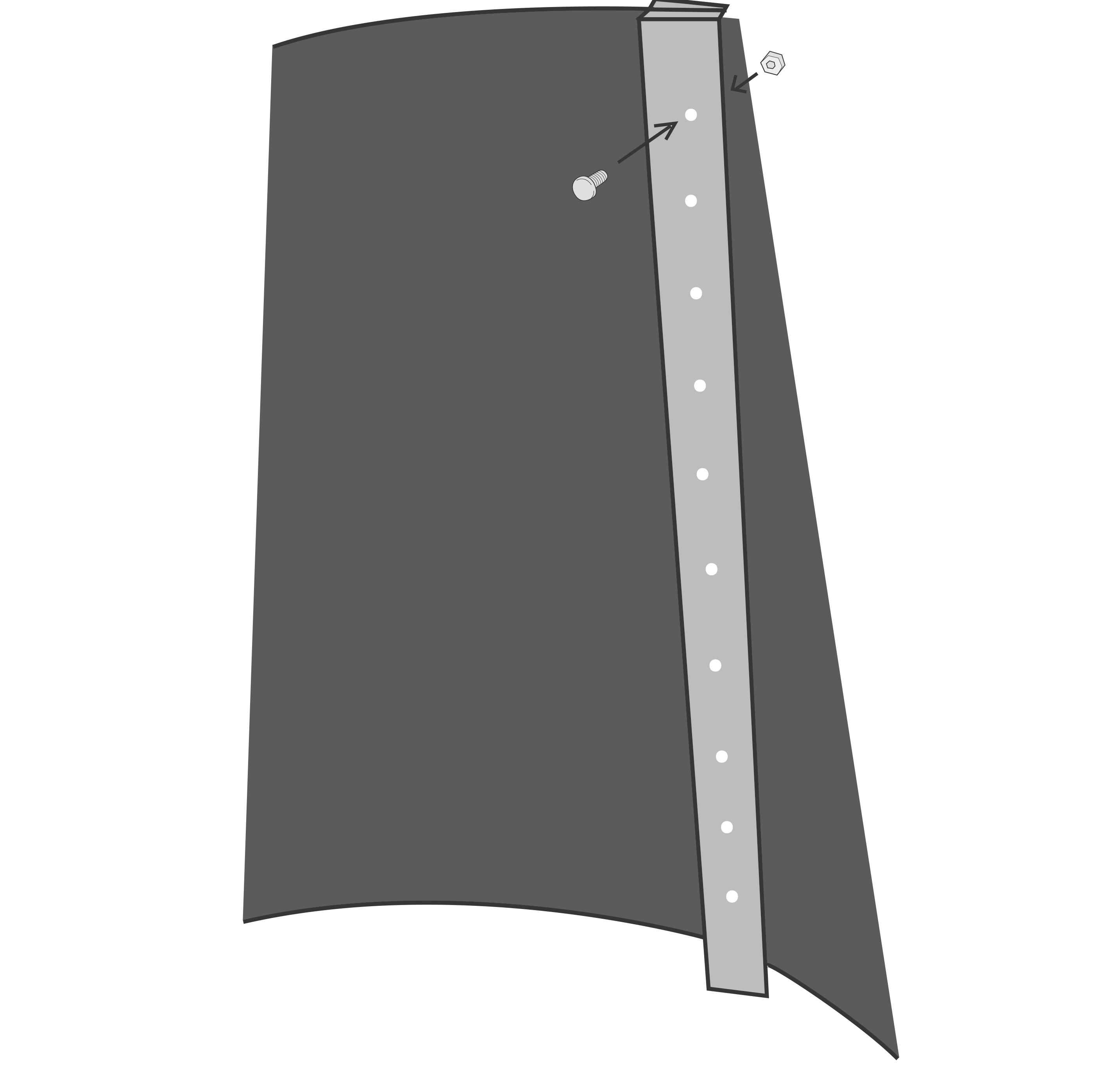 Securing the screws and nuts