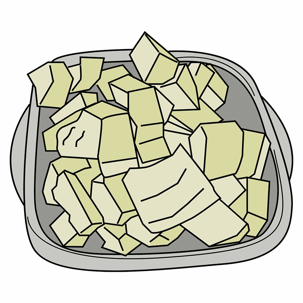 Larger chopped pieces of shoot